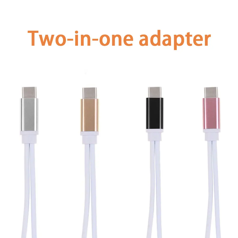 Usb type C 2 в 1 аудио кабель тип-c конвертер 3,5 мм наушники зарядный адаптер для huawei P20 Pro Usb-C вспомогательный конвертер(N1106