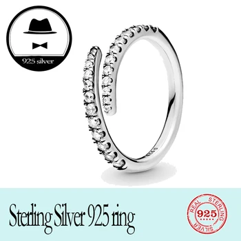 

2020 New original logo authentic 100% 925 sterling silver pan ring for women fashion luxury temperament jewelry wedding gift