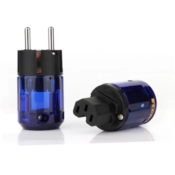 

Pair P-037E Rhodium plated EU power connector +C-037 IEC female connector