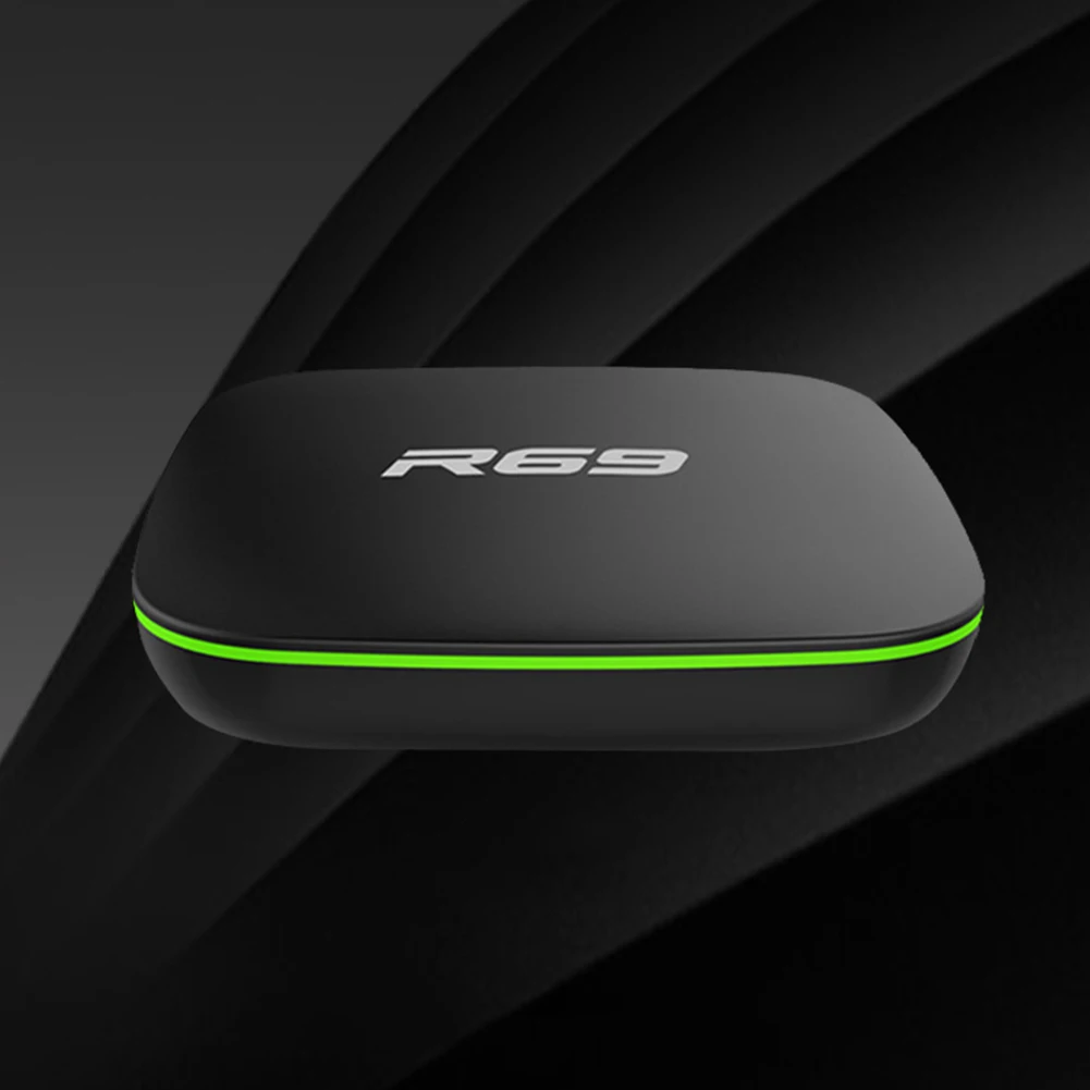 R69 Android ТВ приставка Android 7,1 Смарт ТВ приставка 2 Гб 16 Гб Amlogic S905W четырехъядерный 2,4 ГГц WiFi ТВ приставка 1Гб 8Гб