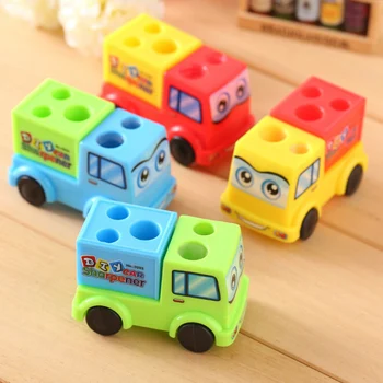 

1pc Creative Cartoon Car Pencil Sharpener, Festival School Rewards Stationery Supplies Pencil Cutter For Kids Students Children