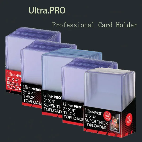 100 / 4 Packs Ultra Pro Super Thick 75pt Toploader Card Holders Jersey Patch