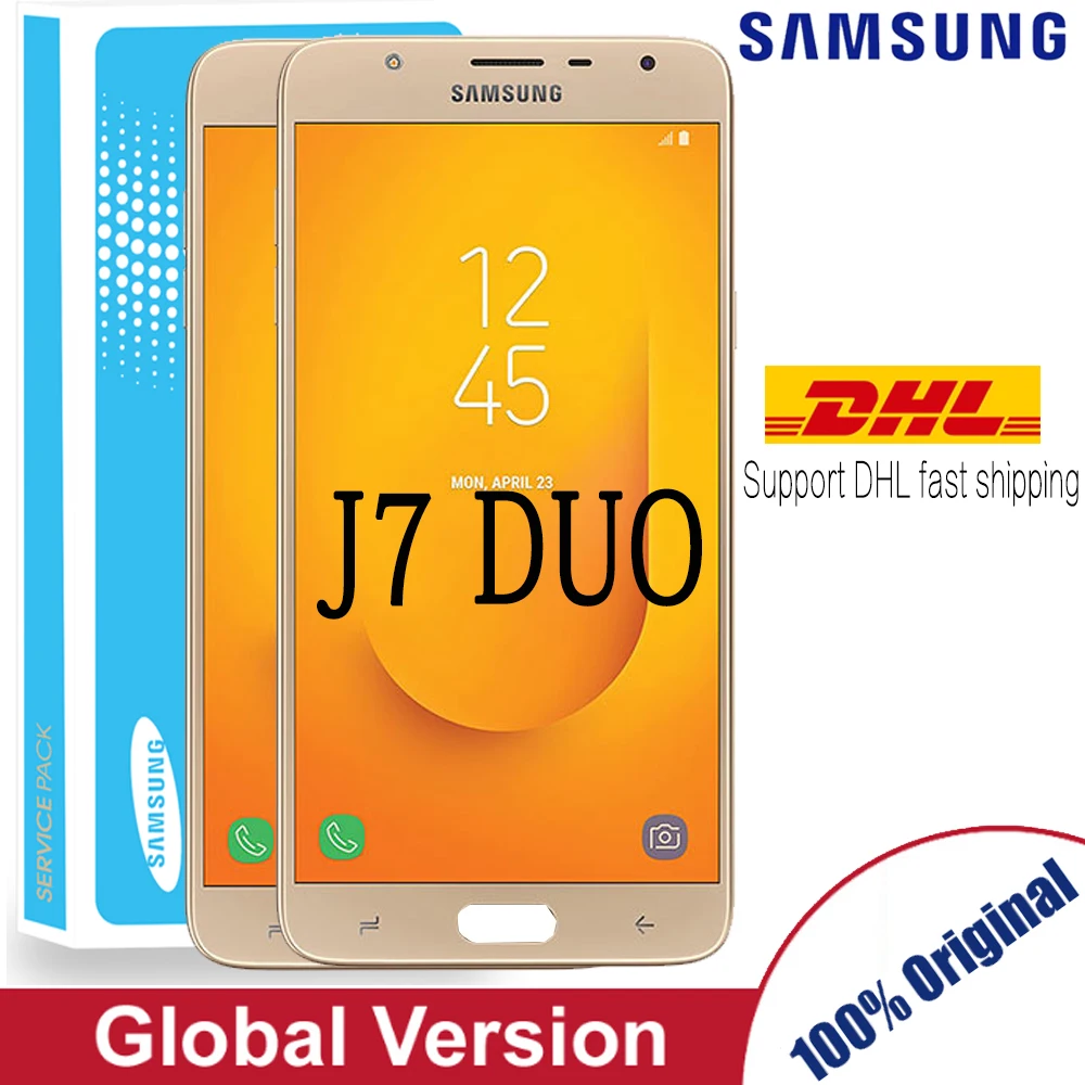 SUPER AMOLED ЖК-дисплей 5 дюйма для SAMSUNG Galaxy J7 Duo 2018 J720 J720F дигитайзер сенсорного экрана в