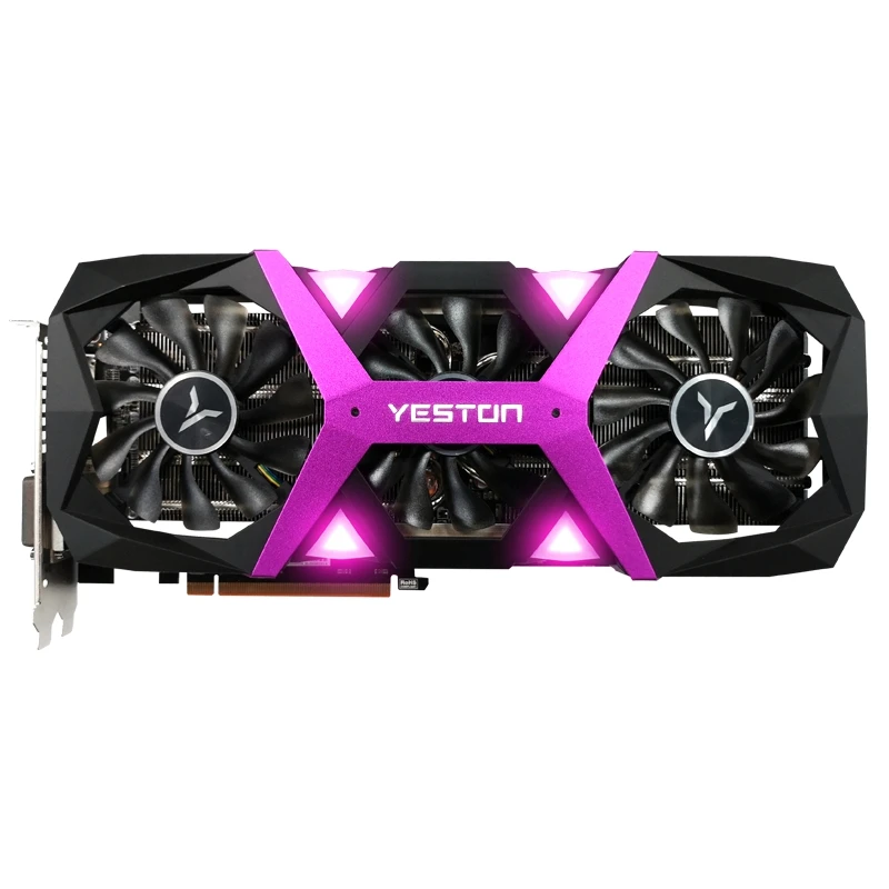 Yeston RX5500XT 8G D6 OC карта изображения Boost 1845 МГц/14 ГГц 8 Гб 128 бит GDDR6 игровая с 3