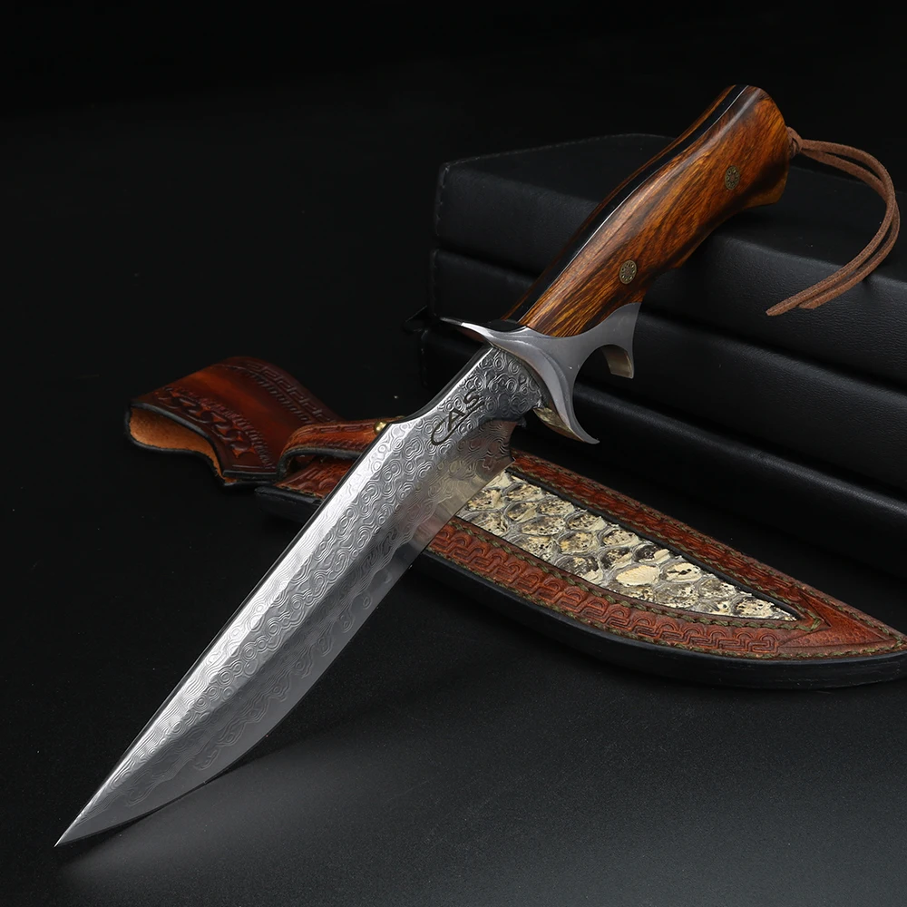 Outdoor camping damascus knife surviva lgear Hunting Knives tools Fishing Tactical Combat Self-defense High quality steel | Инструменты