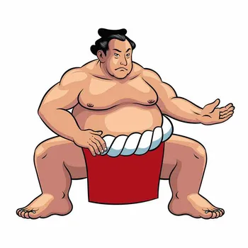 

13cm x 11.4cm For Sumo Wrestler Fine Decal Anime Car Stickers Vinyl Car Wrap Repair Sticker Laptop Occlusion Scratch