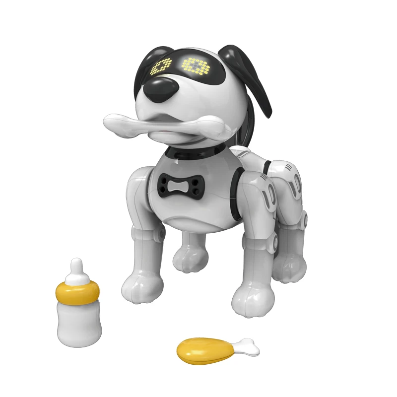 子供用のインテリジェントロボット犬リモコン付き24gインテリジェントロボットペットでプログラム可能男の子と女の子用誕生日クリスマスプレゼント