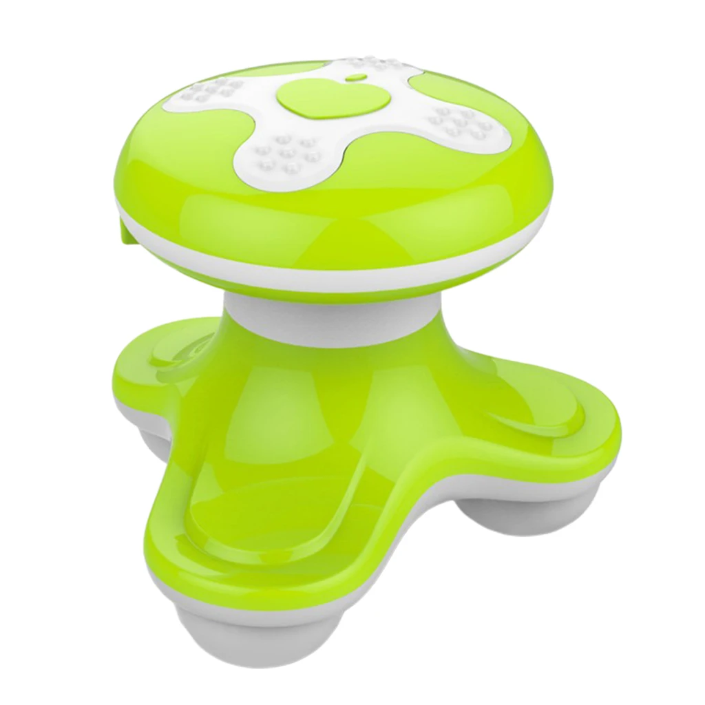 Mini Electric Handled Vibrating Massager with 3 Heads Full Body Self Massage Tool Pain Relief for Neck Body Shoulder Leg Waist