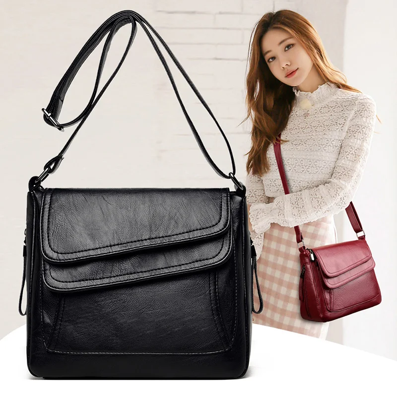Leather Women Shoulder Bags Luxury Handbags Ladies Crossbody Bags Designer Travel Shopper Bags
