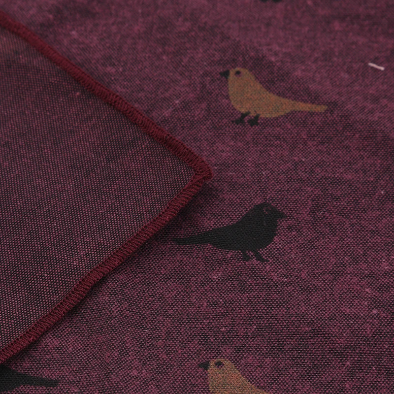 Новый бренд мужской Карманный квадратный ручной работы дизайн хлопок печатных птичье перо мягкий легкий элегантный платок Свадебная