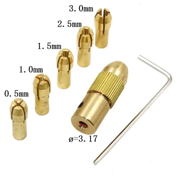 

0.5mm-3mm Drill Bit 1 Set 2.35mm Electric Motor Shaft Mini Chuck Fixture Clamp