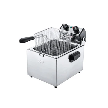 

Jamielin Electric Dual Deep Fryer Oven Commercial Home Kitchen Frying Chip Cooker Basket Fries Chicken Machine