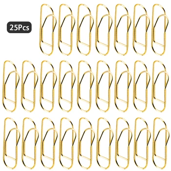 

25pcs Metal Student Stationery Clipboard Pictures Bookmark School Office Notebook Journals Paper Clips Gifts Crafts Pen Holder