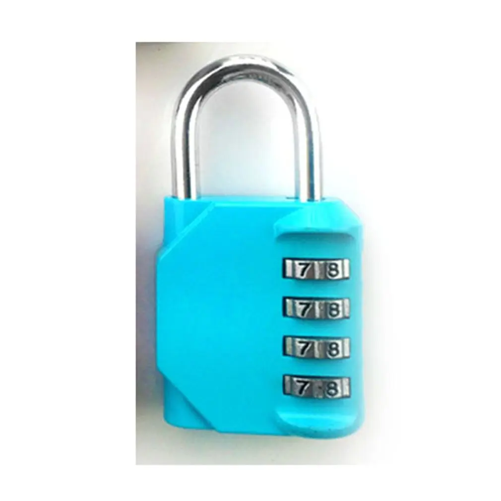 blue large size 4 digit Number Code Lock Resettable padlock Security Digital Combination Locks for Travel Suitcases Luggage - Цвет: blue