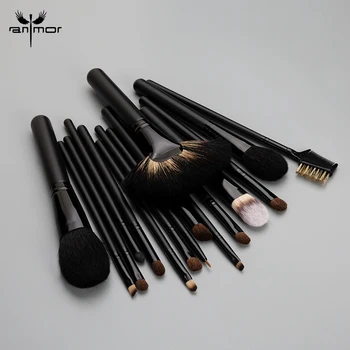 

Anmor Professional Goat Hair Makeup Brushes Set Powder Foundation Highlighting Eyeshadow Blending Eye Brow Make Up Tool Brush