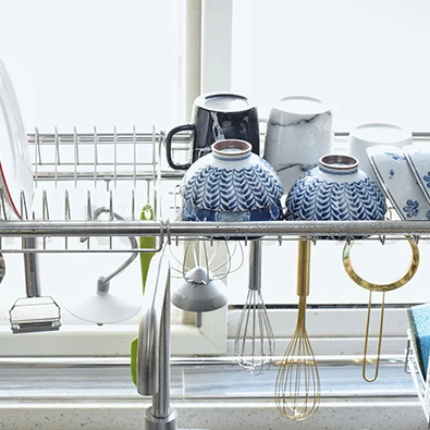 

304 Stainless Steel Bowl Rack Sink Sink Drainage Rack Kitchen Shelf Kitchen Storage Organization Dish Drying Rack cheap
