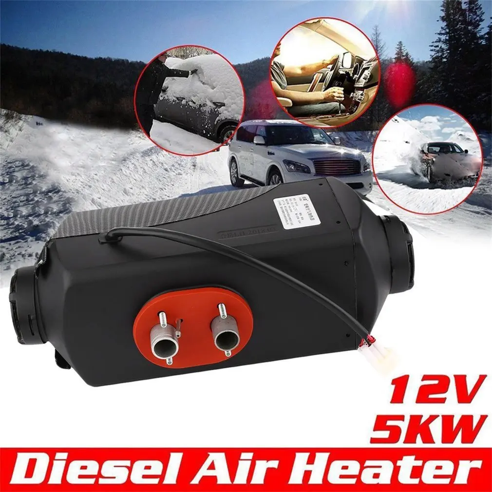 5000W 12V нагреватель воздуха на дизельном топливе с вентиляционный воздуховод труб с низким уровнем потребления топлива, расход воздуха стояночный отопитель универсальный для автомобилей грузовых автомобилей лодка автобус