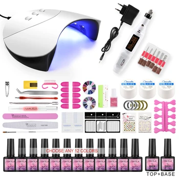 

COSCELIA Nail Polish Gel Set 7ML Acrylic Gel Glitter For Manicure Electric Varnish Nail Drill Kits UV Gel Tips Tools Decoration