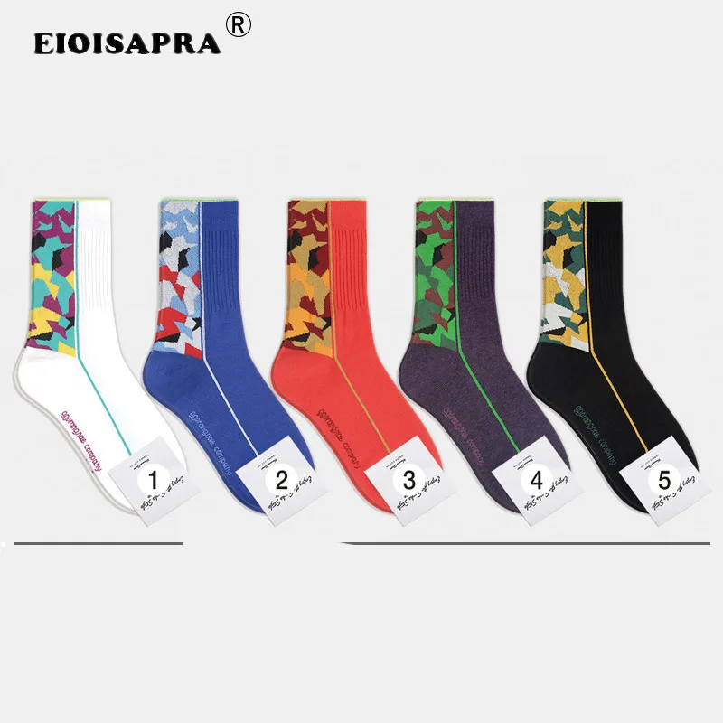 

[EIOISAPRA]Creative Harajuku Camouflage Happy Socks Hip Hop Fashion Antiskid Colorful Funny Sox Outdoor Casual Breathable Sokken