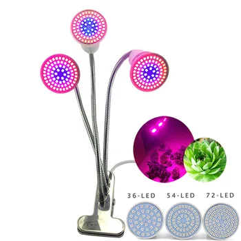 

3 Head 36 54 72 LED led grow light growing set for Hydroponics seeds cultivo growth tent seed greenhouse indoor plant lamp
