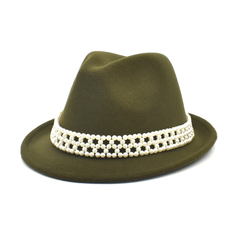 

FUODRAO Classic Women Fedora Hat Australian Wool Felt Bowler Hat Wide Brim Vintage Jazz Hat Chapeau Femme Autumn Cap F87