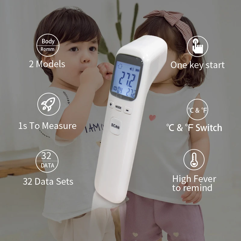 Medical Household Infrared Fever Thermometer Baby Adult Digital Termometr Non Contact Body/Object Temperature Measurement Device