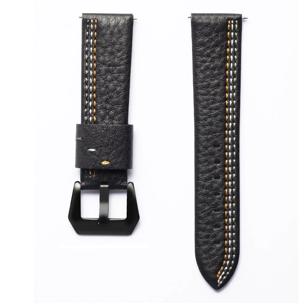 

Leather Watchband Men Women Watch Band 22mm Wrist Watch Strap On Belt Watchbands Bracelet Metal Buckle