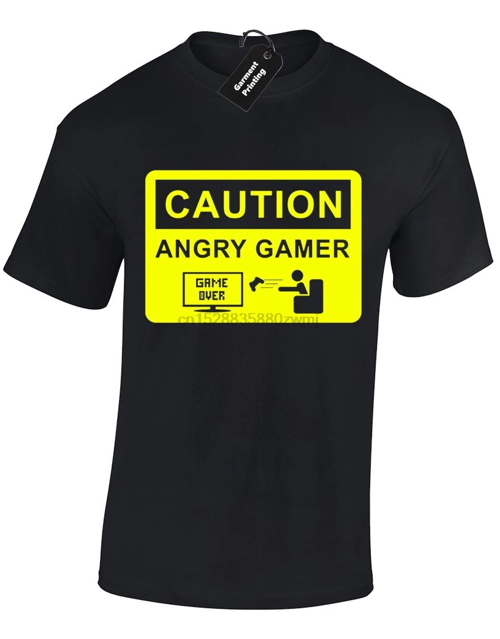 Внимание ANGRY GAMER Мужская футболка JOY PAD видео игра Ретро Забавный подарок 2019 Модная