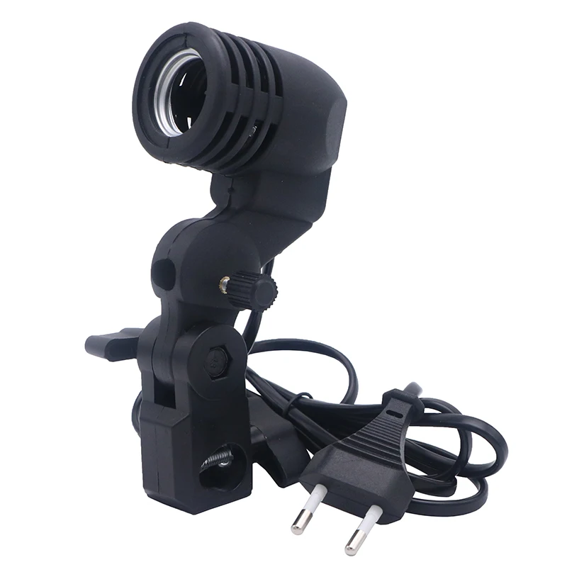 Description Picture 3 of item2PCS/1PC E27 Socket Softbox Photographic Light Lamp Bulb Base Holder Adapter For Photo Studio Fill Light Base Holder For Tripod
