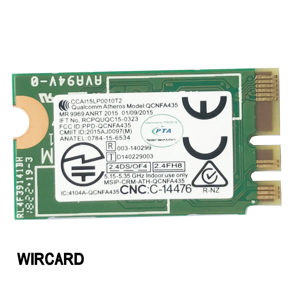 WIRCARD QCNFA435 QCA9377 двухдиапазонный M.2 WiFi модуль wifi карта 802.11ac Bluetooth 4,1 для ноутбука