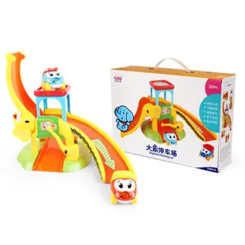 

Toddler Car Toys for 1 2 3 years Old Boys , Elephant Parking lot Assembly Toy