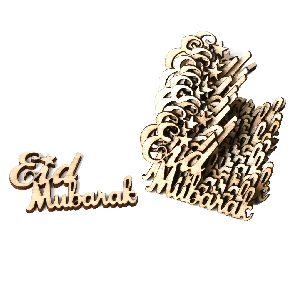 15 шт./компл. Eid Mubarak DIY Деревянный фестиваль сцены реквизит украшения для вечеринок мусульманский Eid Mubarak Алфавит орнамент