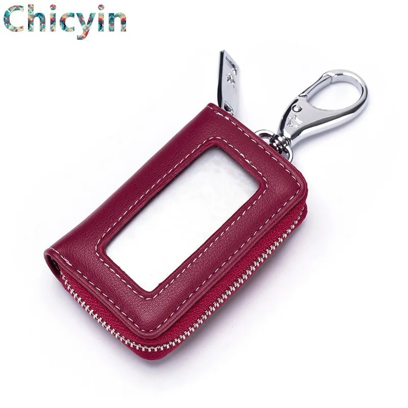 

Genuine Leather Key Wallet Men & Women Car Key Bag Multi Function Key Case Fashion Ladies Housekeeper Key Holders