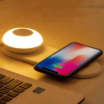 

Phone Charging Light USB Charging LED Lamp Magnetic Hook Lamp Touch Night Light Wireless Night for Home Office Room Dorm (1W)