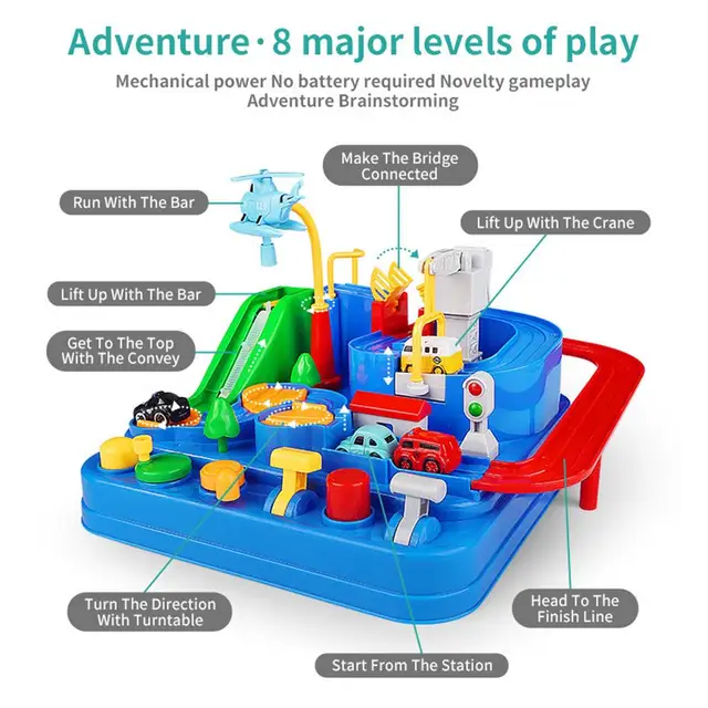 Race Tracks Safe Smooth Car Adventure Educational Toy For Boys Small Car Adventure Toy Gift For Kids 3