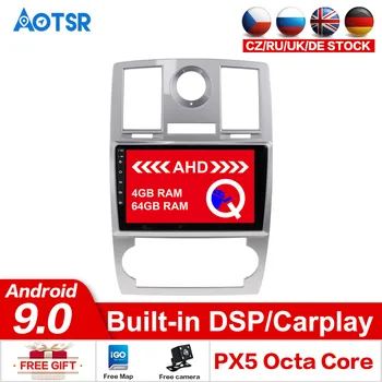 

AOTSR Android 9.0 64GB Car GPS Navigation For Chrysler 300C Jeep Dodge 2004-2014 Car Accessories GPS Stereo Player DSP Head Unit