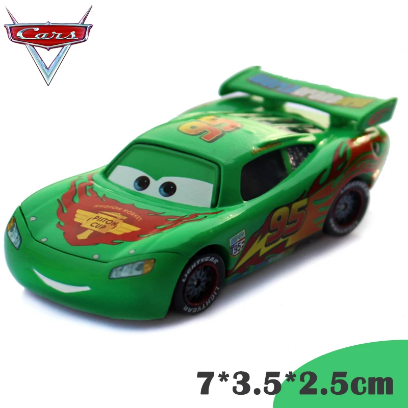 1:55 Дисней Pixar Тачки 2 3 Молния Маккуин хост гонщик сплав литья под давлением пластиковая резиновая маленькая модель автомобиля игрушки для детей - Цвет: 95.car
