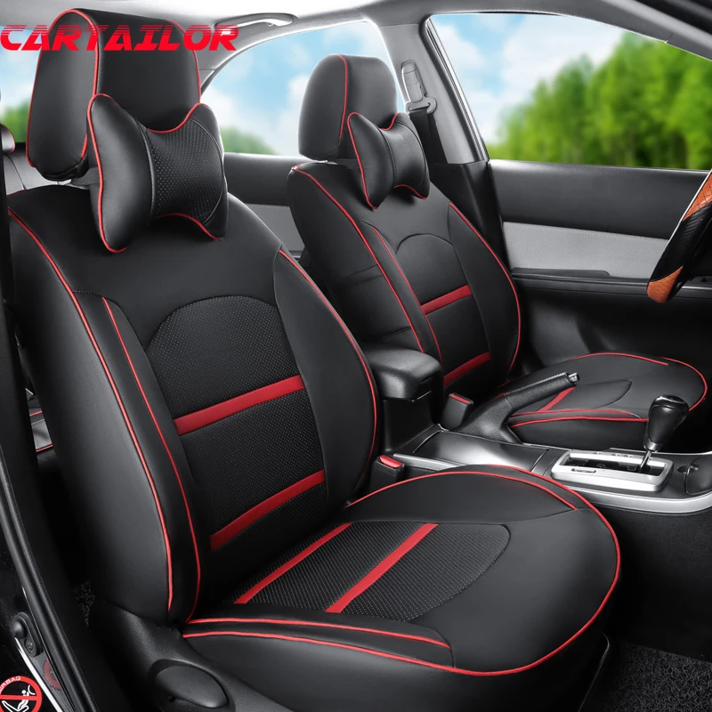 

CARTAILOR Car Seat Cover Leather PU Seats for 2017 Renault Kadjar Styling Seat Covers Interior Accessories Auto Seat Protector