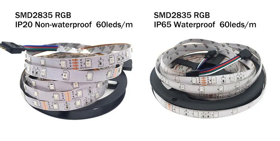 Гибкая RGB освещение DC12V SMD 2835/5050 Светодиодная лента DIY Декор без адаптера питания