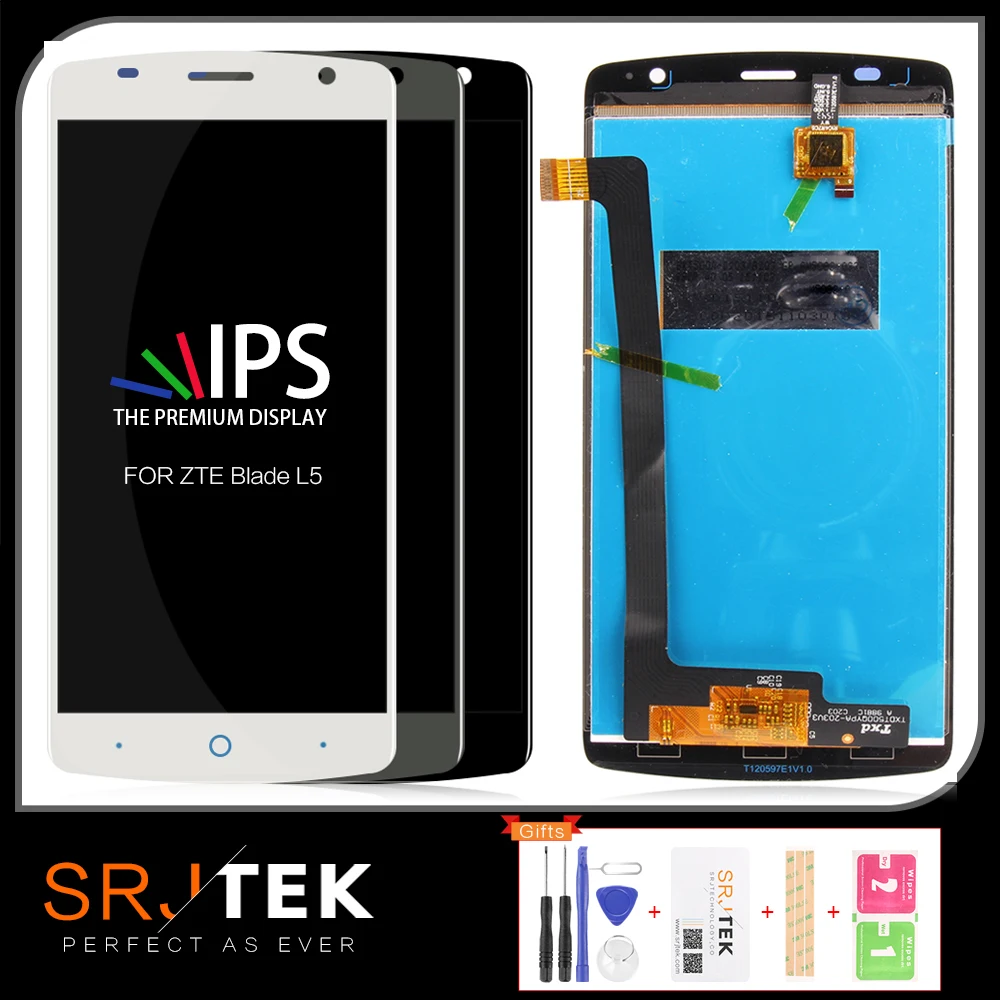 SRJTEK 5.0" LCD Display For ZTE Blade L5 Screen Touch Digitizer For ZTE