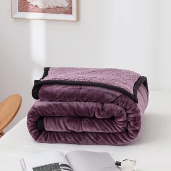 

WLIARLEO New Blanket Solid Thick Milk Velvet Plush Winter Autumn Throw Blankets Solid Blankets For Beds Fluffy Throws For Sofa