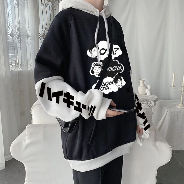 Oya Oya Oya Haikyuu Suna Rintaro\\Kuroo Tetsurou Cartoon Print Men Hoodies  Women Kawaii Clothes Oversized Harajuku Sweatshirt Top - AliExpress