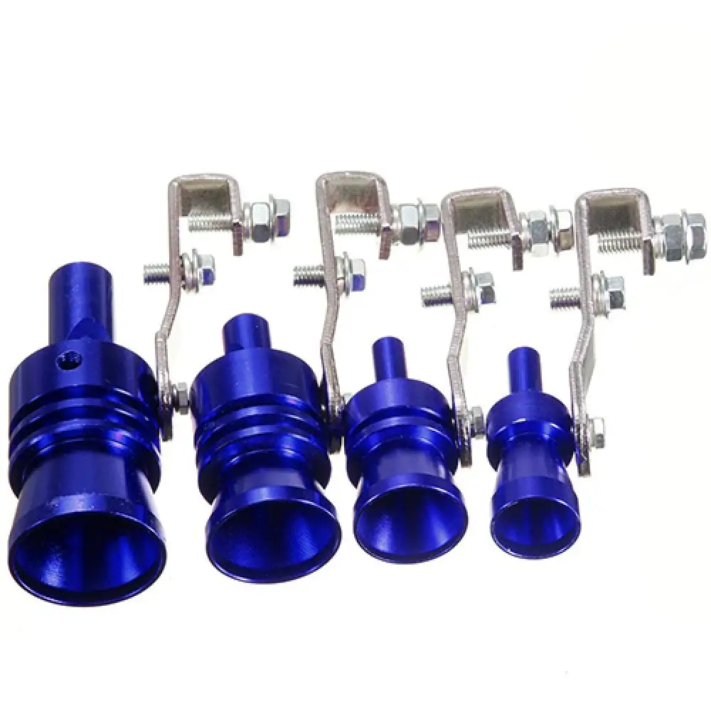 Automobile Turbine Whistle Car Universal Turbo Sound Muffler Exhaust Pipe Blow-off Vale Simulator Whistle Blue Size S/M/L/XL