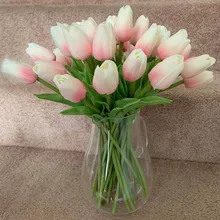 10 шт. ПУ-тюльпаны Искусственные цветы Калла реальные сенсорные artificiales para decora мини-Тюльпан Калла для дома Свадебные украшения цветок