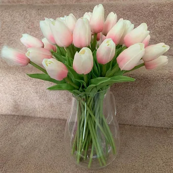 

10Pcs PU Tulips Artificial Flowers Calla Real touch artificiales para decora mini Tulip Calla for Home Wedding Decoration Flower