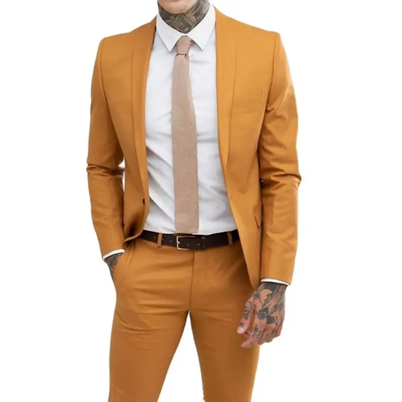 

New Groom Wear Wedding Dress Prom Dress Business Suits Dinner Party Suits costume homme mariage luxe Two Pieces(Jacket+Pants)