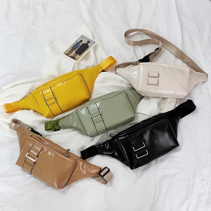 

Korean-style Multi-functional Mobile Phone Chest Pack New Style Trend PU Waist Bag Women's Fashion Shoulder Bag Women's 2019