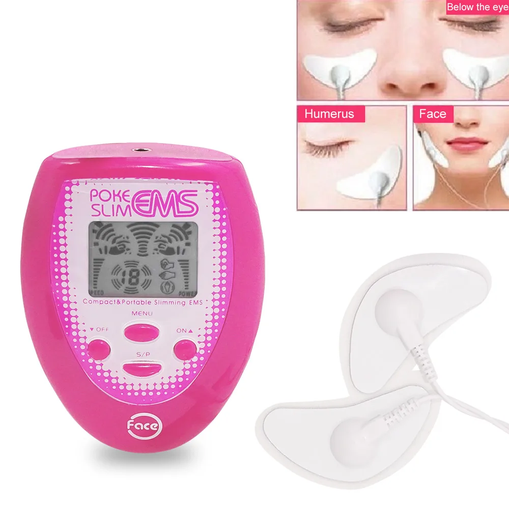 ems máquina de levantamento de rosto estimulador muscular facial rosto emagrecimento exercitador ems massageador para rosto com almofadas gel pele lift ferramentas