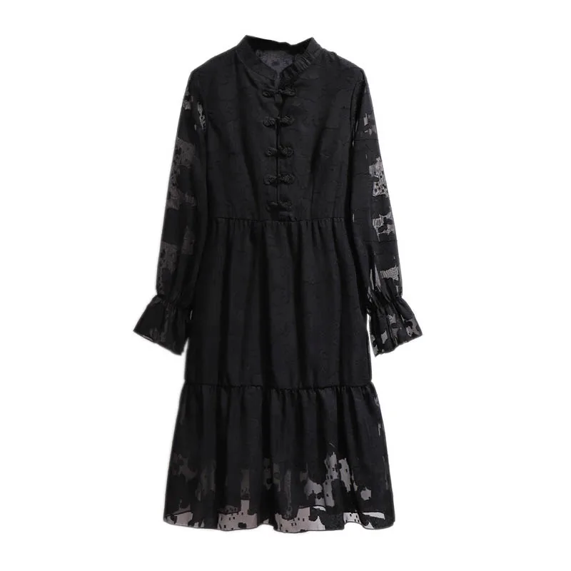 Spring Autumn dress women 5XL 6XL 7XL 8XL 9XL plus size bust 149cm 2 colors | Женская одежда
