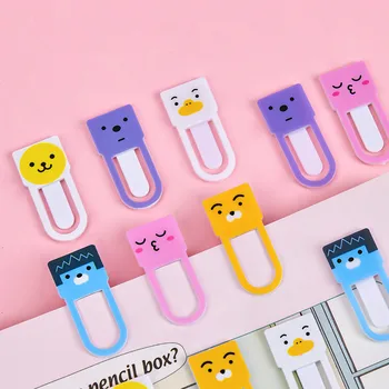 

6pcs Expression Bookmark Clip Student Book Clamp Memo Holder Fine Folder Children's Gifts DIY Binding Bookmark Reading Tools